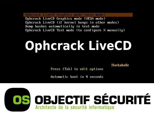 Ophcrack Password cracking di sistemi Windows