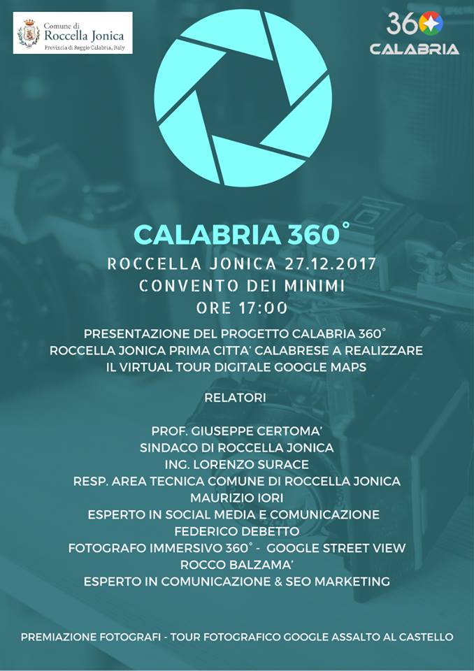 Progetto Calabria 360, Roccella Jonica, Virtual Tour, Google Maps,
